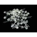 50 X 5mm White LEDs, Ultrabright 120 wide angle 1500mcd. (Pack of 50) 50 X 5mm White LEDs, Ultrabright 120 wide angle 1500mcd. (Pack of 50)