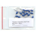 22uF 16V TANTALUM CAPACITORS. MATSUO. (Pack of 2). 22uF 16V TANTALUM CAPACITORS. MATSUO. (Pack of 2).