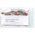 0.47uF 35V TANTALUM CAPACITORS. (Pack of 2). 0.47uF 35V TANTALUM CAPACITORS. (Pack of 2).