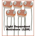 Light Dependent Resistors LDR 5K - 10K ohm photo detectors (Pack of 2 resistors) Light Dependent Resistors LDR 5K - 10K ohm photo detectors (Pack of 2 resistors)
