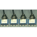 4 X Three positions Toggle Switch, mini 1PDT on/off off/on (Pack of 4 switches). 4 X Three positions Toggle Switch, mini 1PDT on/off off/on (Pack of 4 switches).