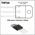3 X TIP34A PNP SILICON POWER TRANSIATORS, 10Amp. (pack of 3 Transistors) 3 X TIP34A PNP SILICON POWER TRANSIATORS, 10Amp. (pack of 3 Transistors)